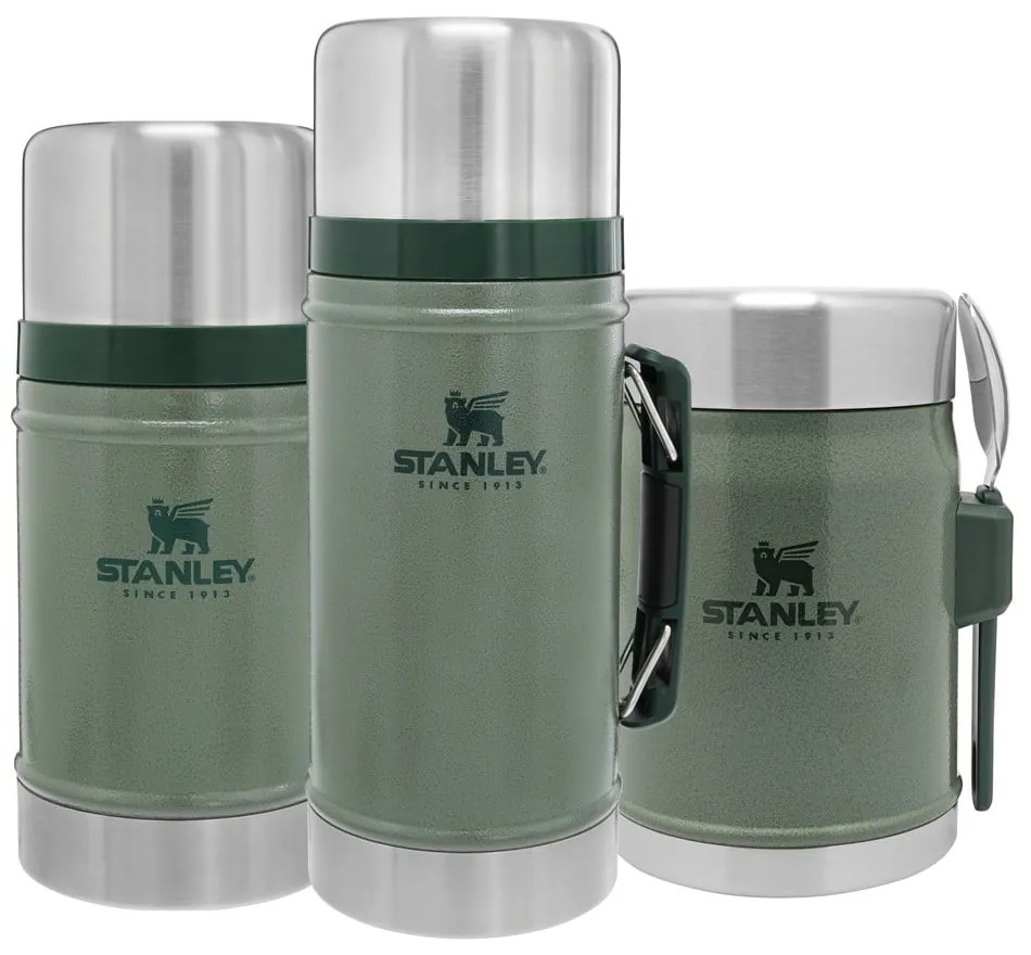 Termos verde pentru mâncare din oțel inoxidabil 400 ml Legendary Classic Hammer Tone Green – Stanley