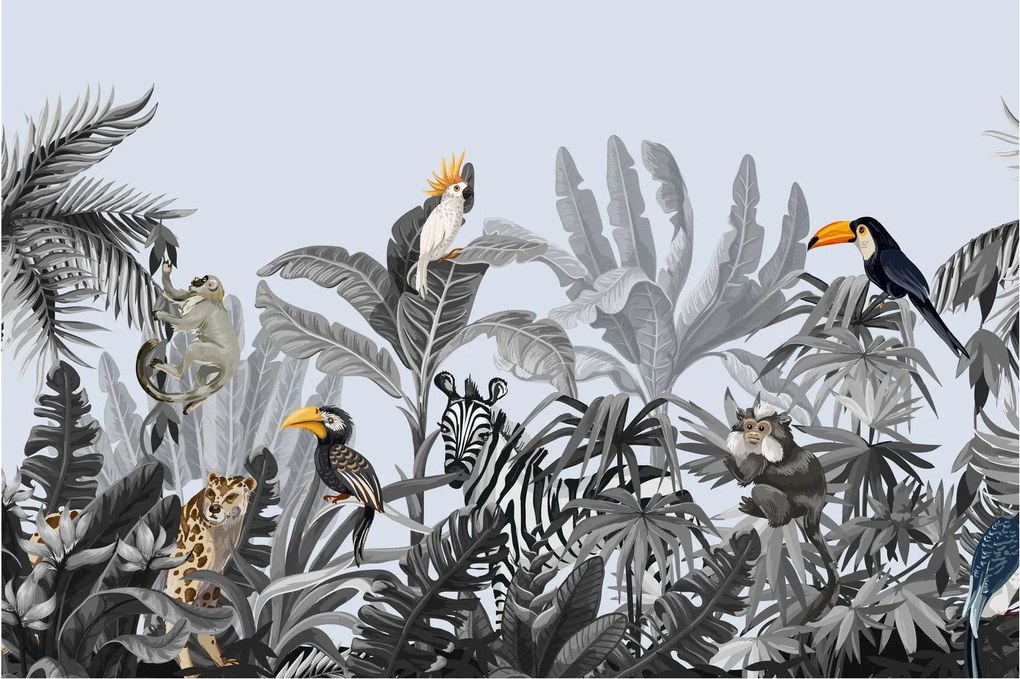 Tablou - Jungla ilustrată (90x60 cm)