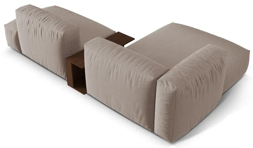 Colțar modular bej (cu colț pe partea stângă ) Martina – Micadoni Home