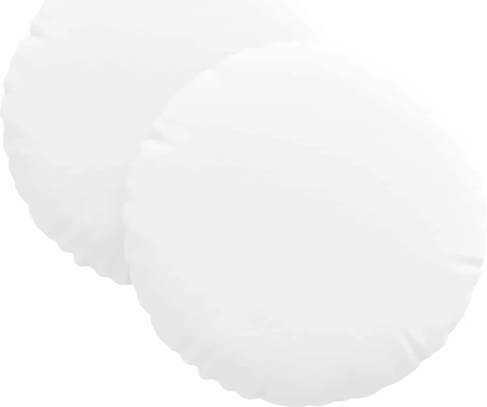 vidaXL Perne de Șezut 2 pcs Alb Ø30 x 13 cm țesătură