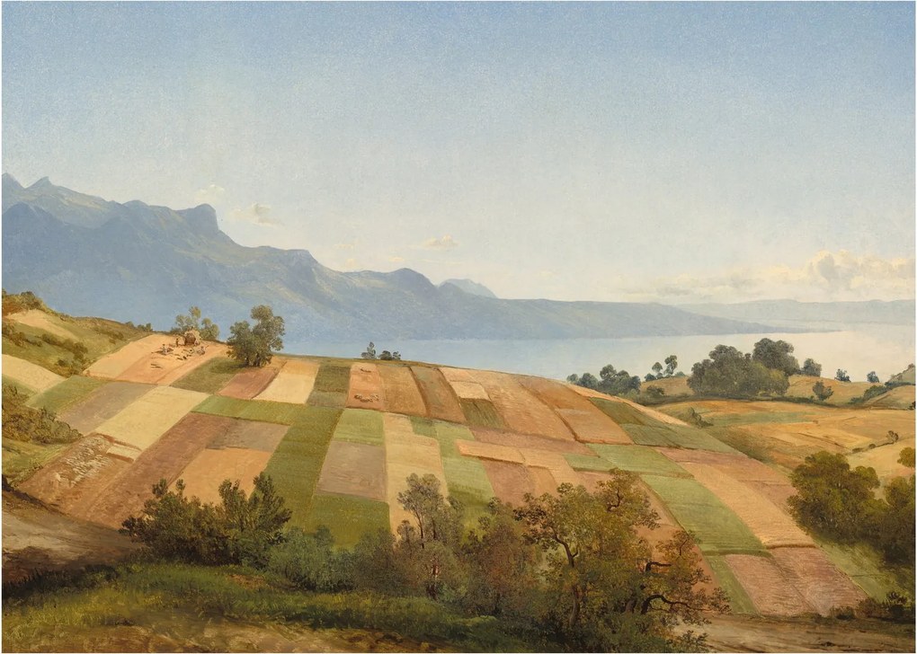 Tablou - Alexandre Calame, Swiss Landscape, reproducere (70x50 cm)