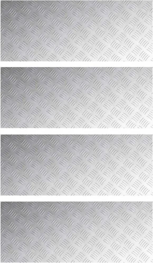 vidaXL Trepte Dreptunghiular 4 pcs Argintiu 100 x 40 cm Aluminiu