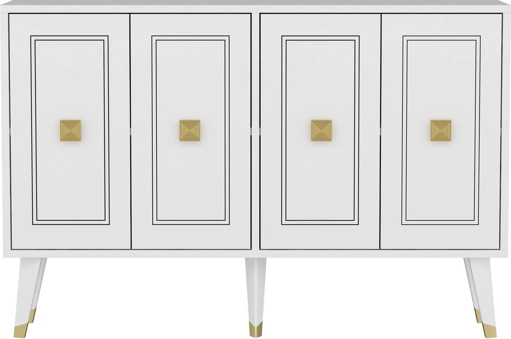 Comoda HARTIN, alb, PAL melaminat, 120x30x80 cm