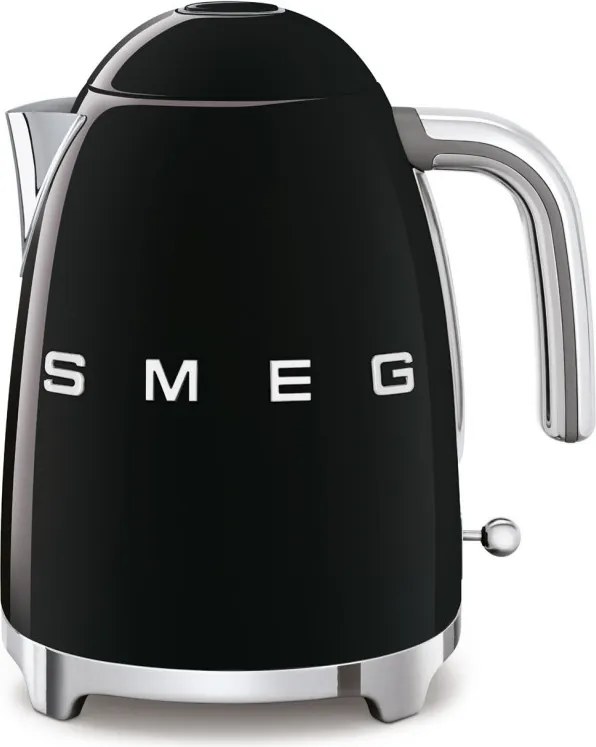 Cana electrica SMEG KLF03BLEU, 2400 W, 1,7 l, Baza rotativa la 360°, Finisaj lucios, Negru
