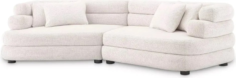 Canapea design LUX cu spatar rotunjit Malaga L, Lyssa off-white