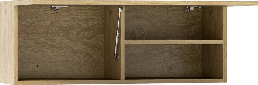 HOMCOM Dulap de Baie Suspendat cu Ușă Rabatabilă și Rafturi din Lemn, 80x25x30 cm, Natural | Aosom Romania