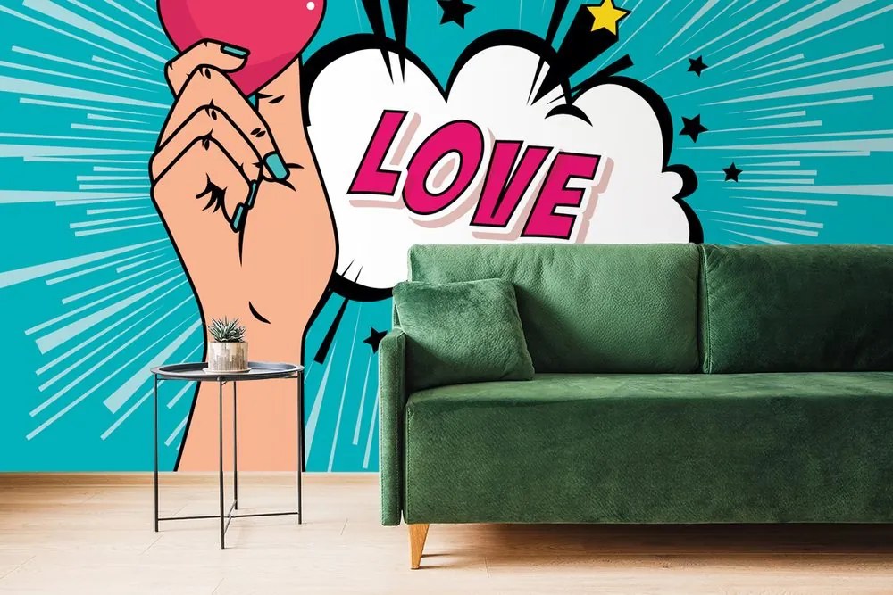 Tapet cu design pop art - LOVE