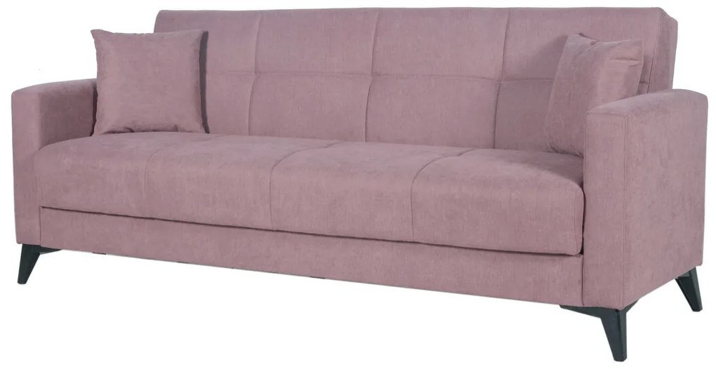 Canapea extensibila Fabio, 3 locuri, 215x82x92 cm, lada depozitare, Mov