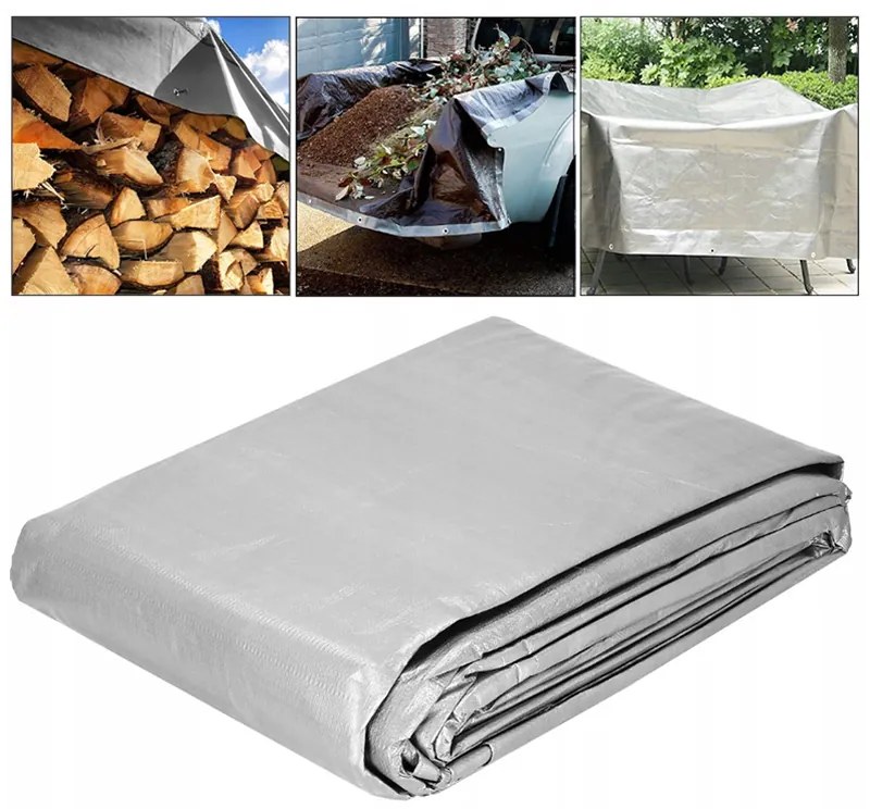 Prelată rezistentă la îngheţ, maro-argintie 6m x 10m