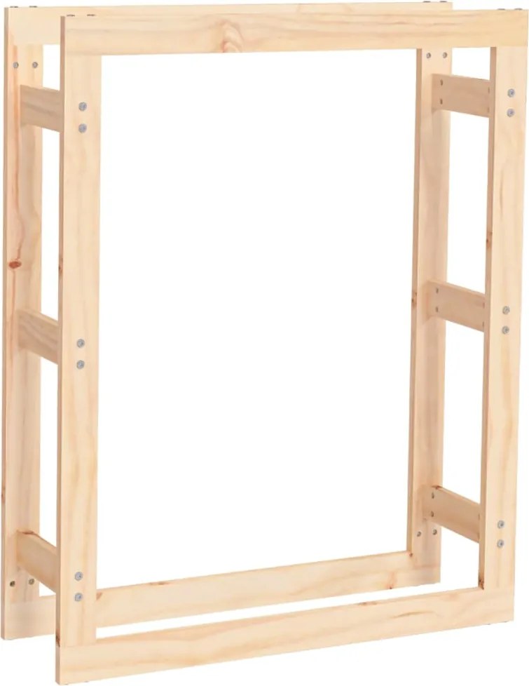 vidaXL Rastel pentru lemne de foc, 80x25x100 cm, lemn masiv pin