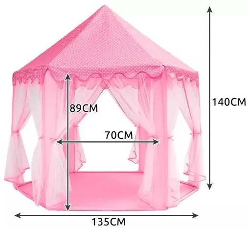 Cort pentru copii Castle Pink