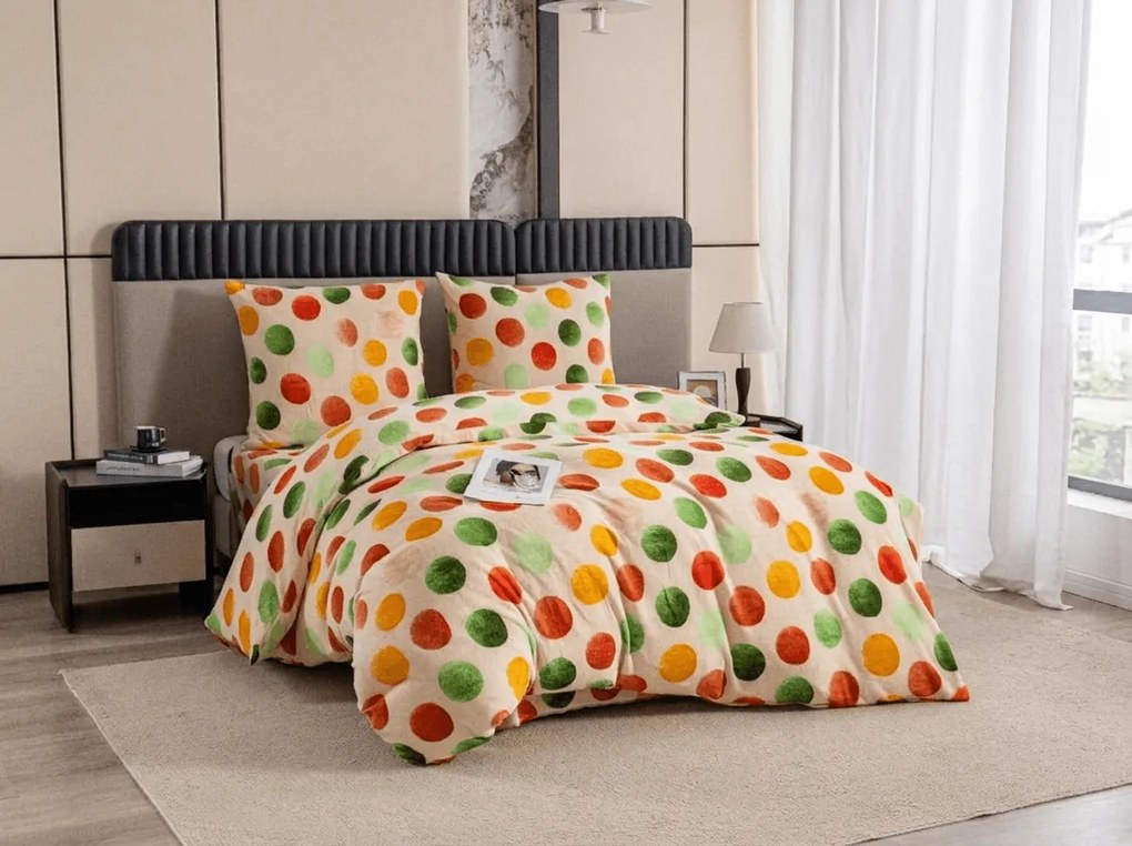 Lenjerie cocolino DOTELLA colorata Dimensiune lenjerie de pat: 70 x 90 cm | 140 x 200 cm