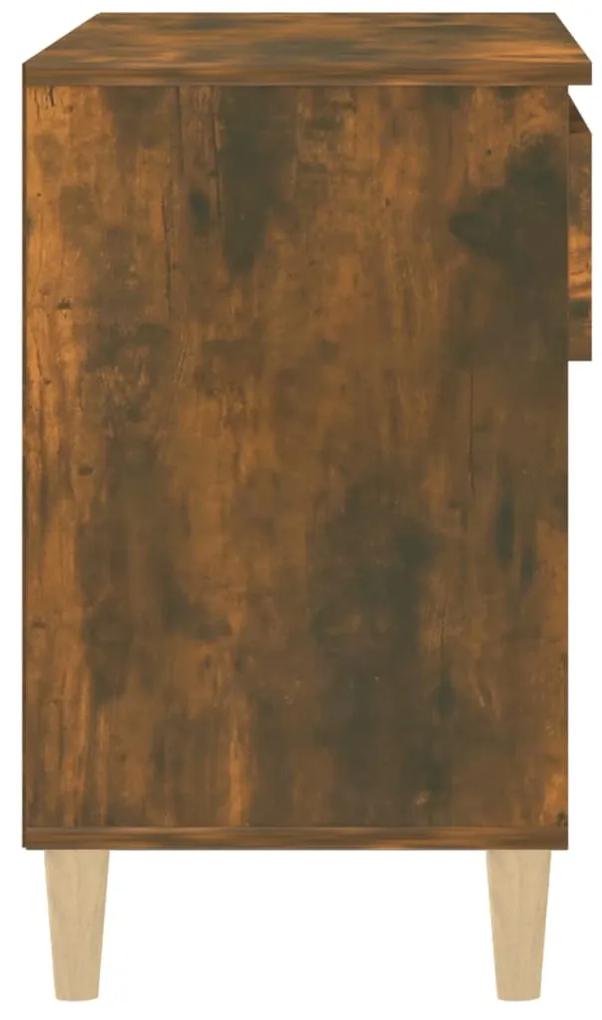 Pantofar, stejar fumuriu, 70x36x60 cm, lemn prelucrat