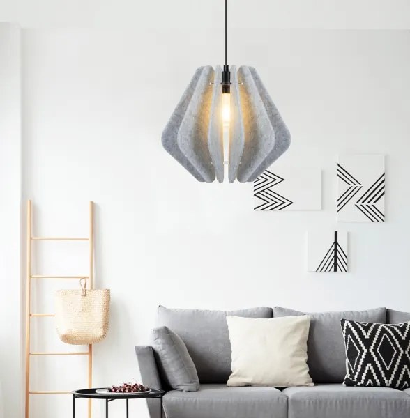 Lustră suspendată pe cablu MARGARET 1xE27/40W/230V gri
