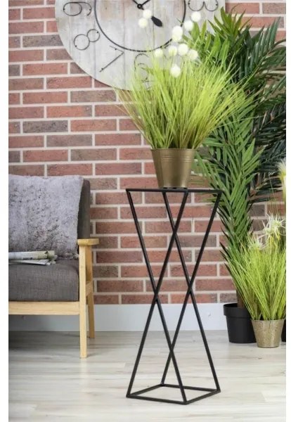 Suport pentru flori 70x24 cm, negru