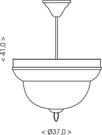 Brilagi - Lustră pe tijă DAHLIA 3xE27/40W/230V Ø 37 cm, alamă