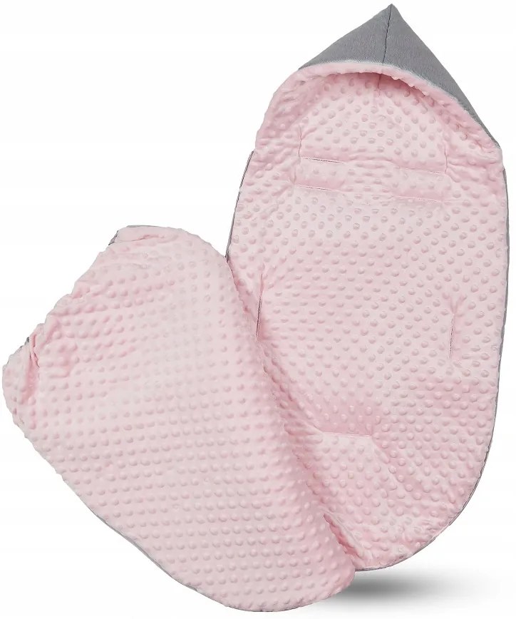 ShopJK SAC PENTRU CĂRUCIOR PRIMĂVARĂ/TOAMNĂ GRI - ROZ - 017372