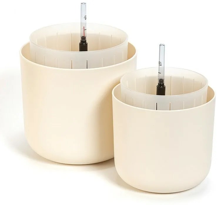 Plastia Ghiveci cu auto-apărare Tolita Air cream,16 cm diametru, diam. 16 cm