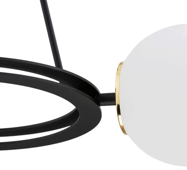 Lustră pe tijă AMALFI 3xE27/15W/230V neagră/albă Argon 6150