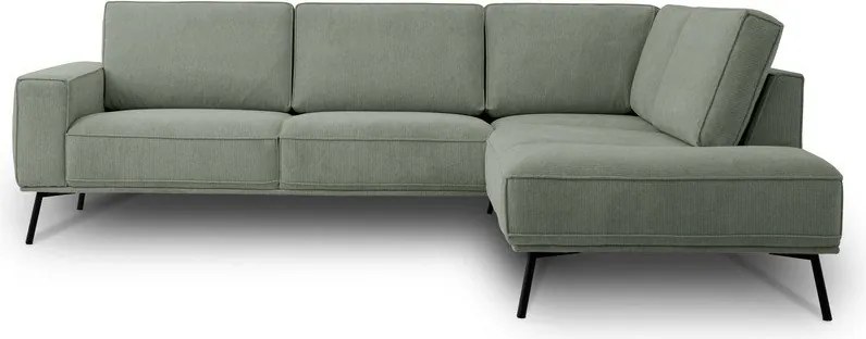 Colțar verde cu tapițerie din chenille (cu colț pe partea dreaptă/în formă de ”L”) Amsterdam – Scandic