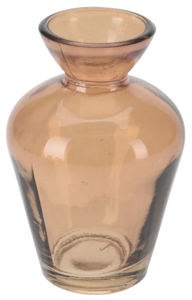 Vaza Honesty din sticla amber 10 cm - modele diverse