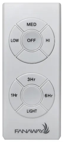 Ventilator de tavan FANAWAY 512120 EVORA 2xE27/15W/230V + telecomandă