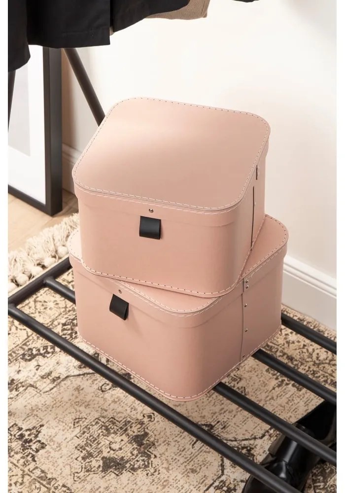 Cutii de depozitare 2 buc. din carton cu capac Ludvig – Bigso Box of Sweden