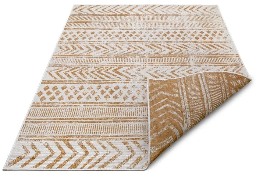 Covor de exterior galben ocru-alb 80x150 cm Biri – NORTHRUGS