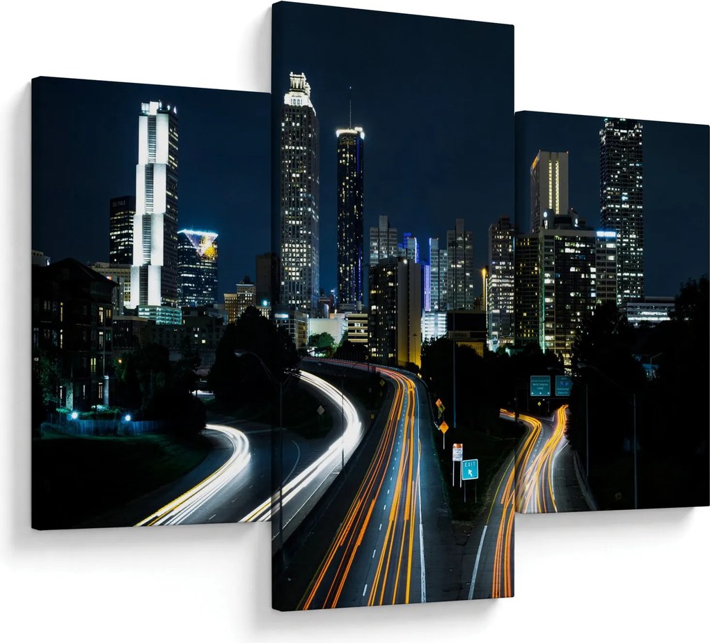 Tabloul metropolei nocturne (90x60 cm)