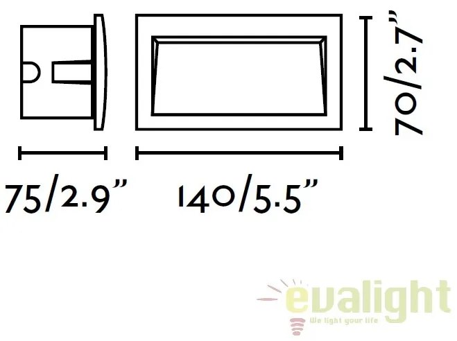 Corp de iluminat exterior incastrabil LED IP65 SEDNA-2 70147