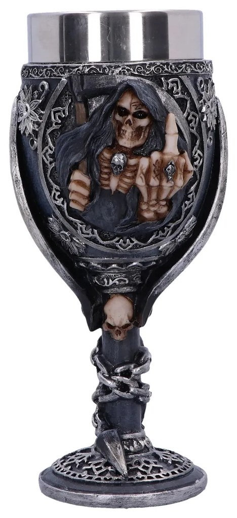 Pocal gotic schelet The Reaper Curse 20 cm