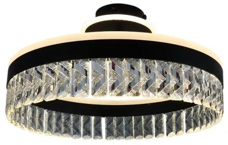 Lustră LED dimabilă aplicată LED/75W/230V 3000-6500K negru + telecomandă