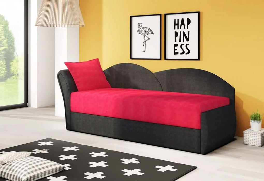 Expedo Canapea extensibilă RICCARDO, 200x80x75, violet + gri (alova23/alova10), dreapta