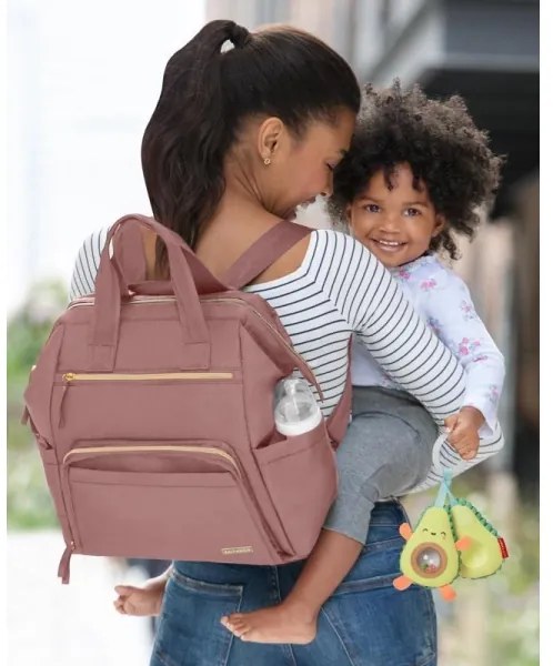 Rucsac de înfășat pentru cărucior Skip Hop MAINFRAME Dusty rose