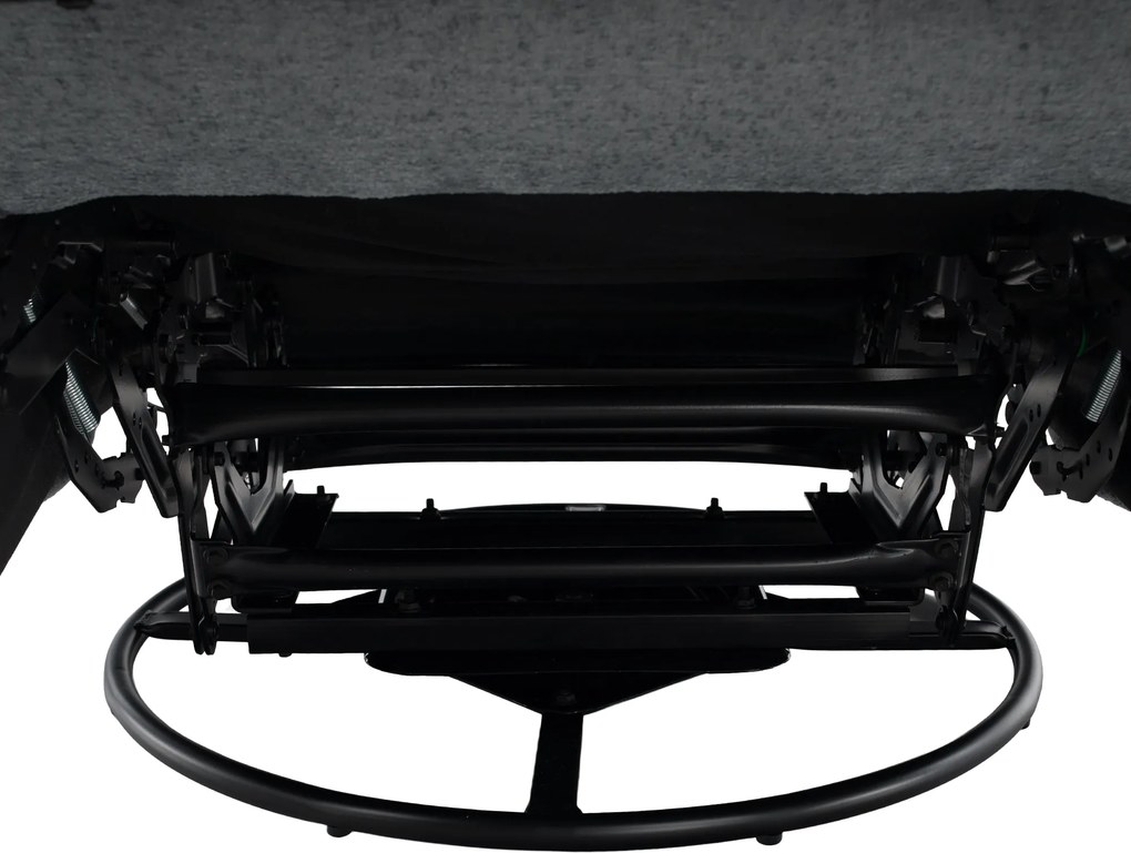 Scaun pivotant de lux, cu balansare, gri, DELMOR