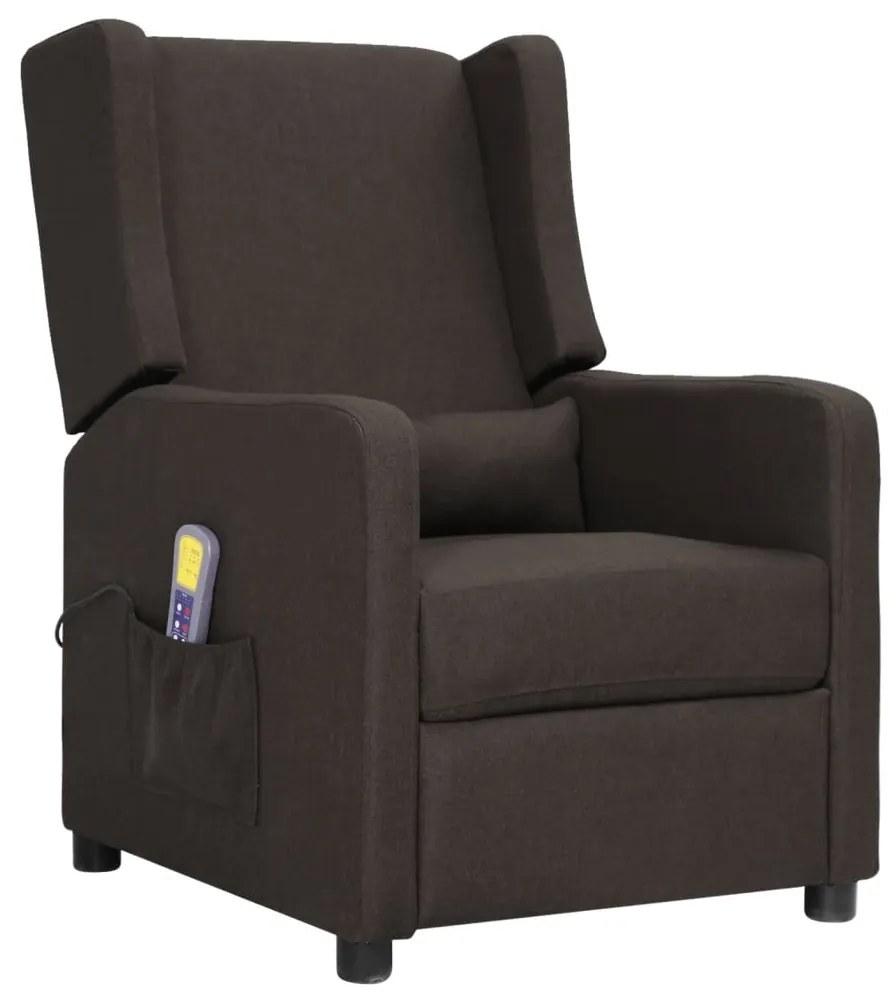 3093393 vidaXL Fotoliu rabatabil de masaj cu ridicare, gri taupe, textil