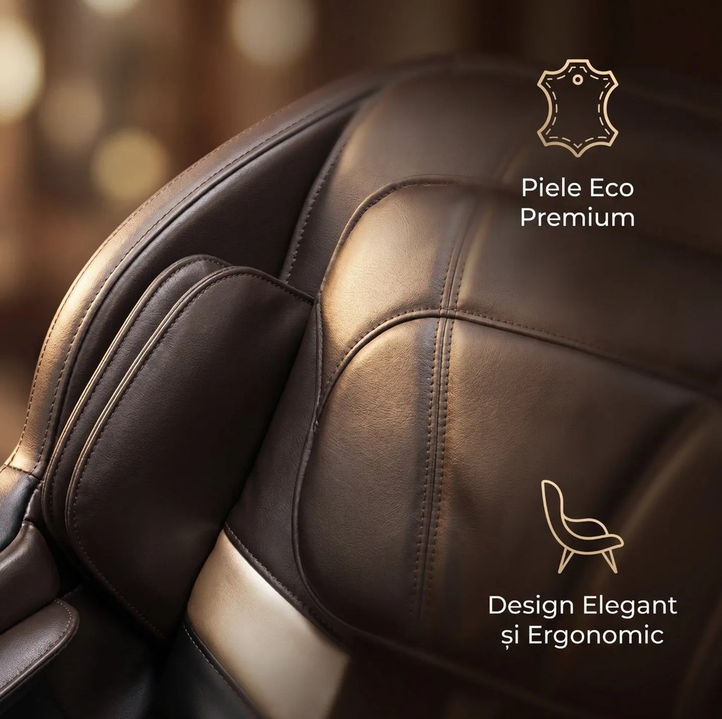 Fotoliu de masaj full body cu AI Voice, sina SL-Track si airbag 360, Negru