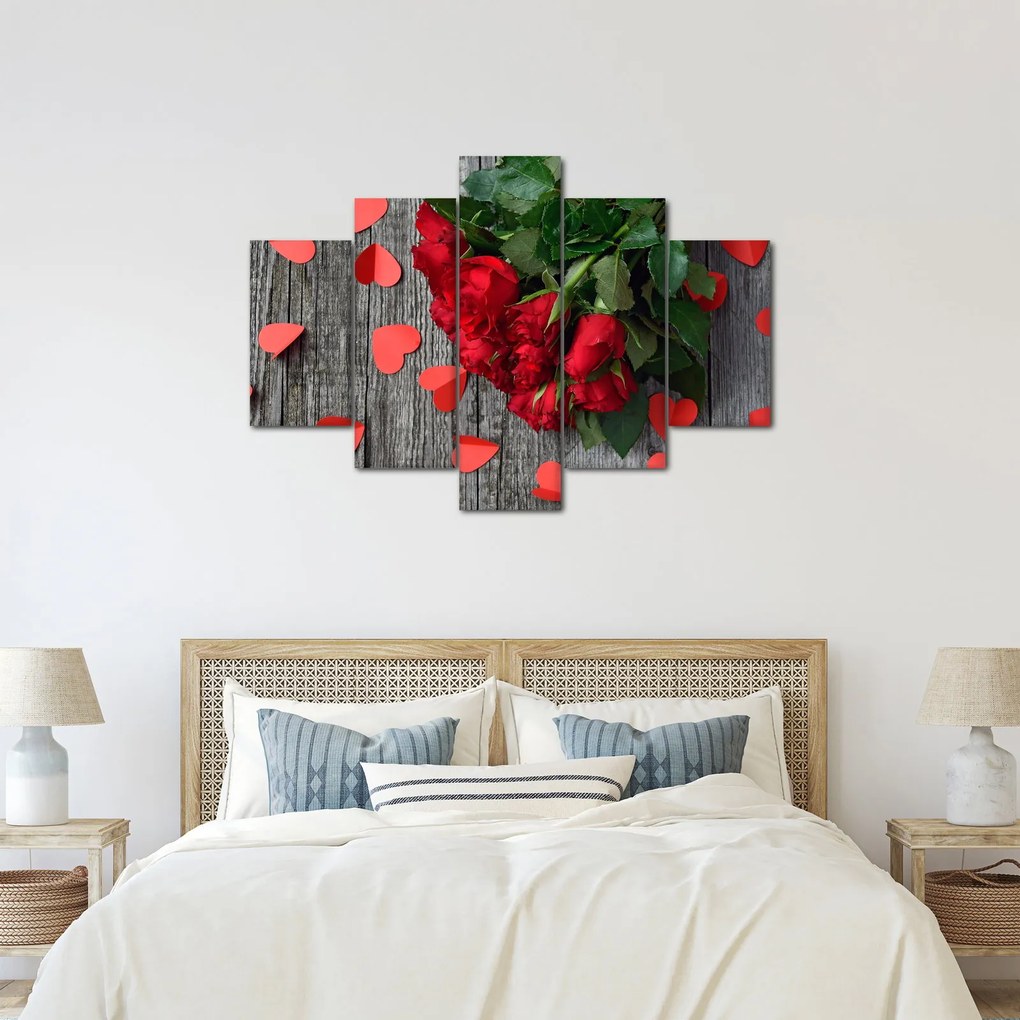 Tablou - cu buchet de flori (150x105 cm)