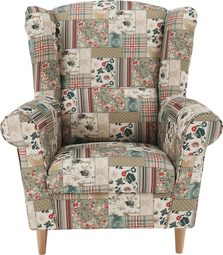 Fotoliu, material textil în stilul patchwork viorica 1, CHARLOT