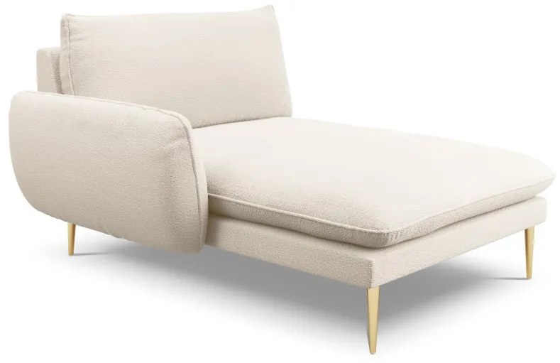 Sezlong tapitat Vienna plusat/picioare gold – L170 x l110 x h95
