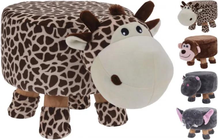 Taburet Karll Anymo, modele animalute: maimuta/ elefant/ hippo/ girafa 