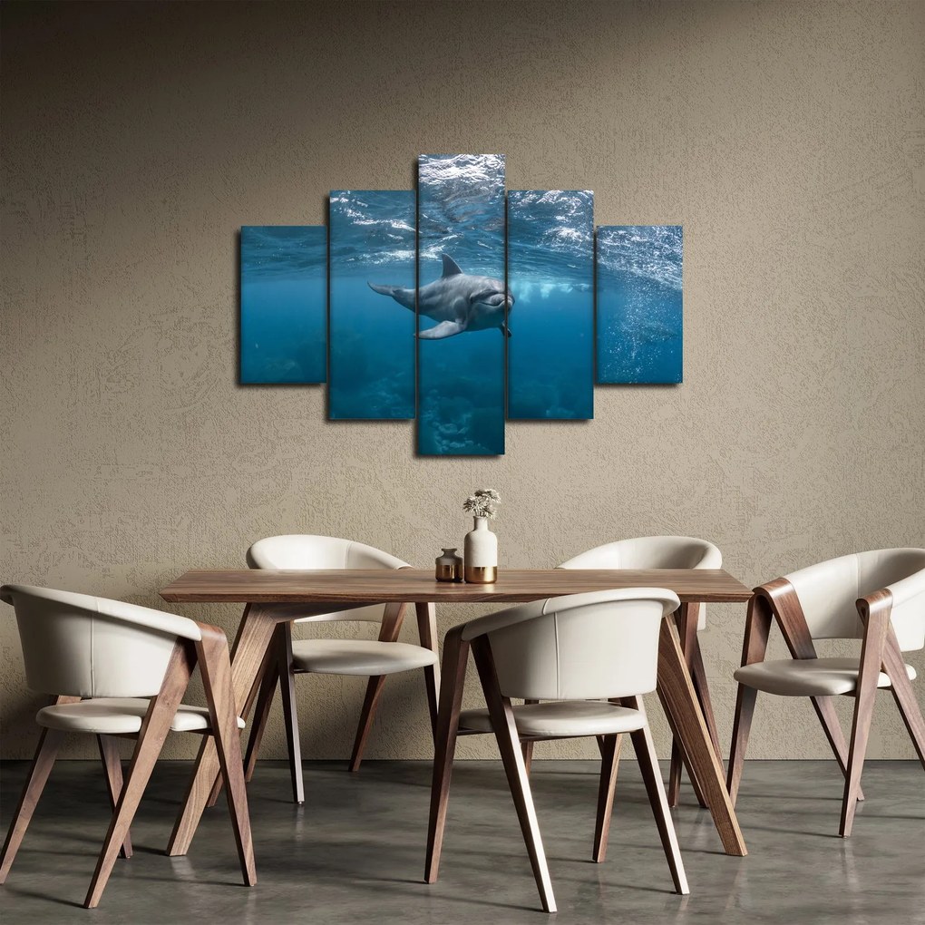 Tablou - Delfin sub apă (150x105 cm)