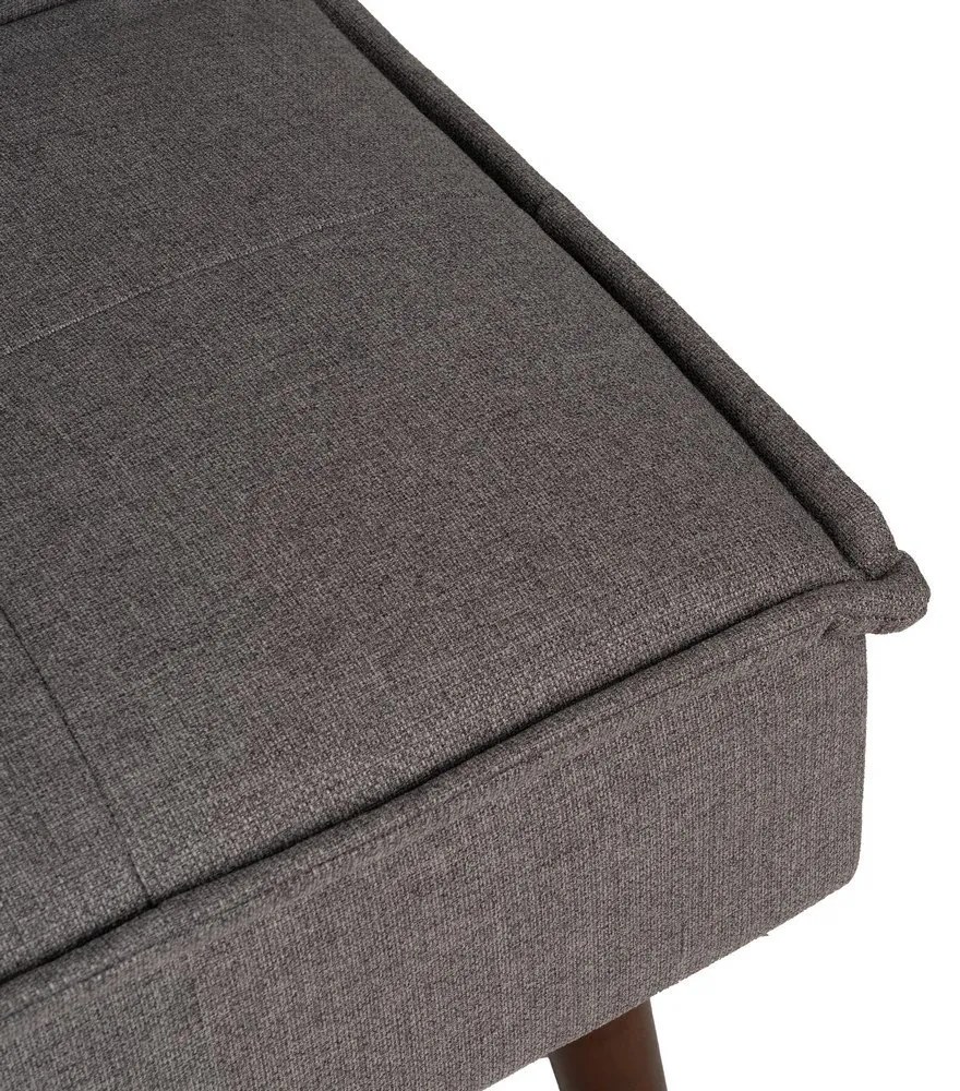 Canapea gri extensibilă cu tapițerie din chenille 181 cm – Ixia