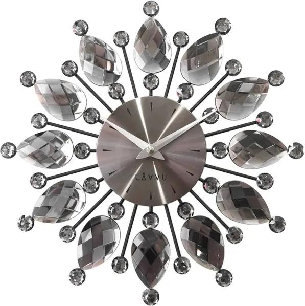Ceas de perete Lavvu Crystal Flower LCT1121 antracitová, pr. 33 cm