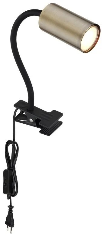 Veioza, lampa de birou cu clema design modern Robby alama antic