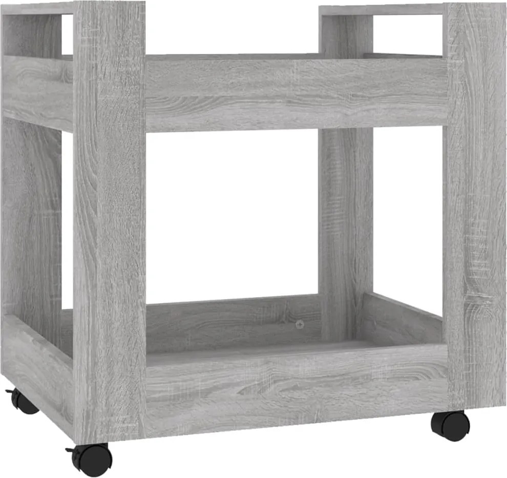 vidaXL Cărucior de birou, gri sonoma, 60x45x60 cm, lemn prelucrat