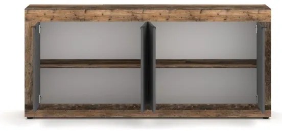 Comodă RUNEA, maro închis/antracit