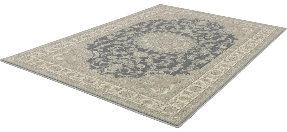 Covor gri din lână 133x180 cm Beatrice – Agnella