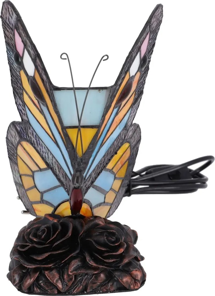 Lampa de masa Tiffany Butterfly h 23 cm