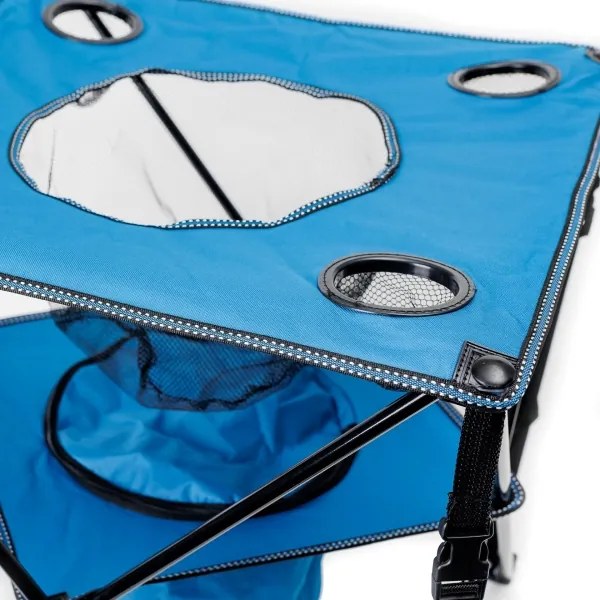 Masă pliabilă de drumeție + 2x scaun albastru
